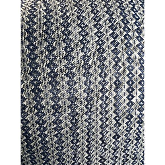 blazer blue geometric double knit polyester blue - Picture 8 of 14